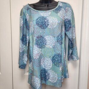 [S] White Stuff Women's Top Size Small Blues and White Floral